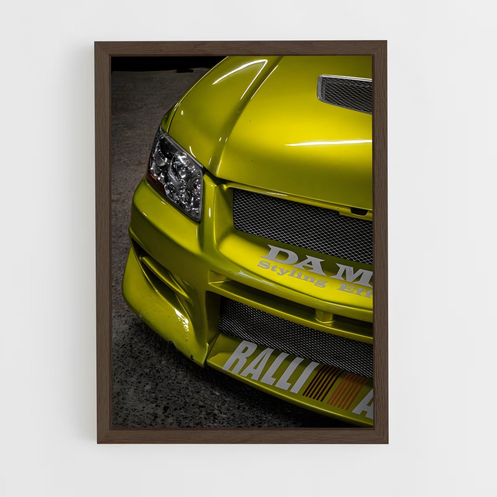 Poster Lancer Jaune – affiche Mitsubishi (vue 5)